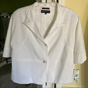 Jones New York white blazer 16
